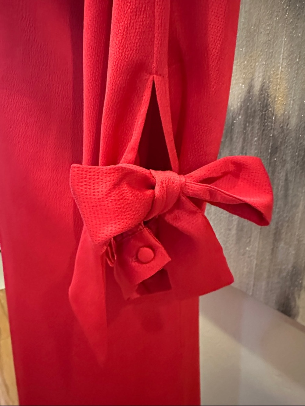 Banana Republic Red Bow-Sleeve Shift Dress - Picture 2 of 4